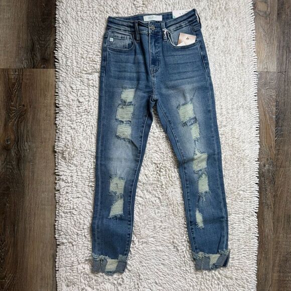 Distressed Blue Jeans for Women - Picture 1 of 6